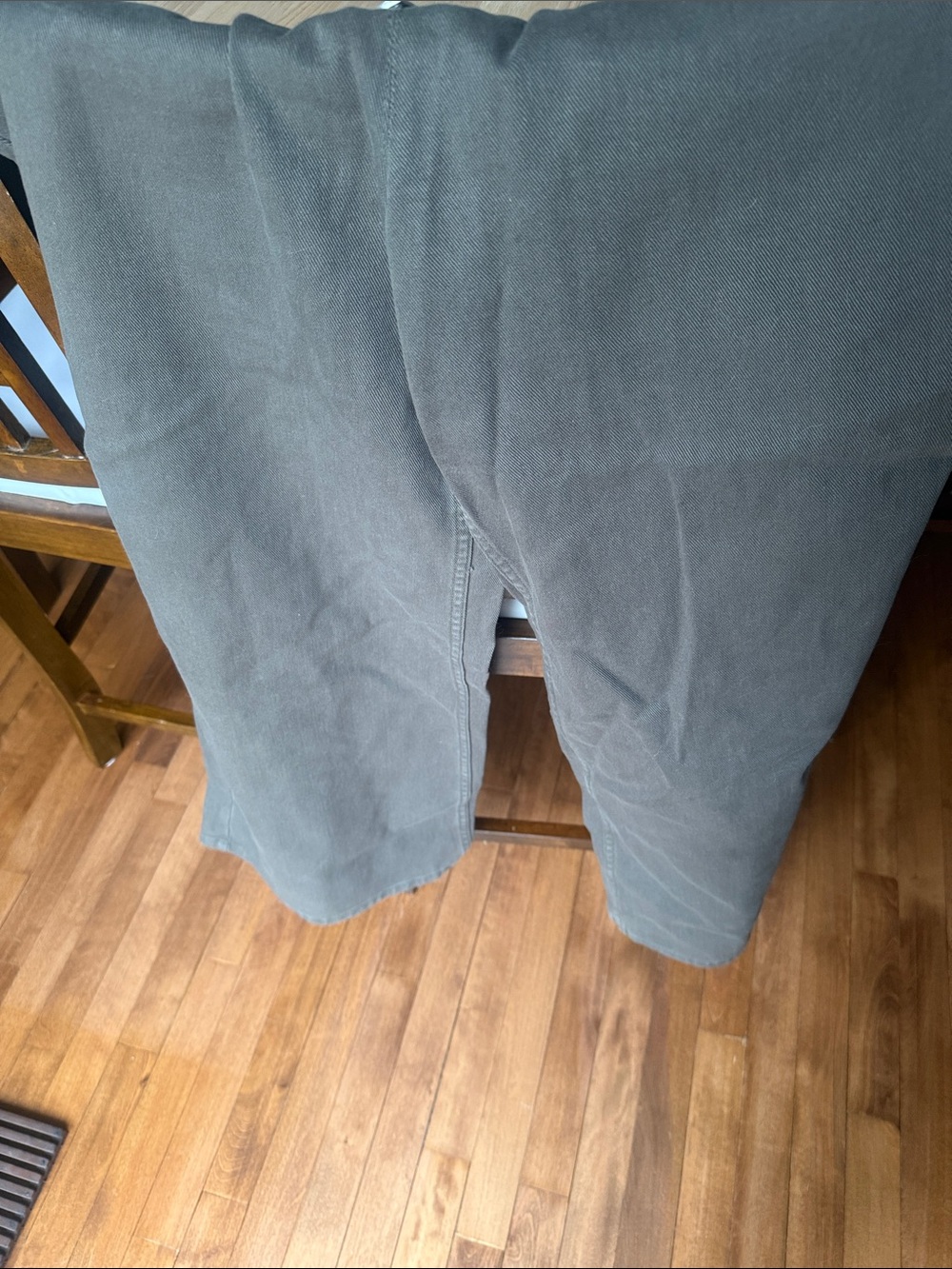 Joelle Collection Wide Leg Jeans Flare in Dark Olive - Picture 6 of 6